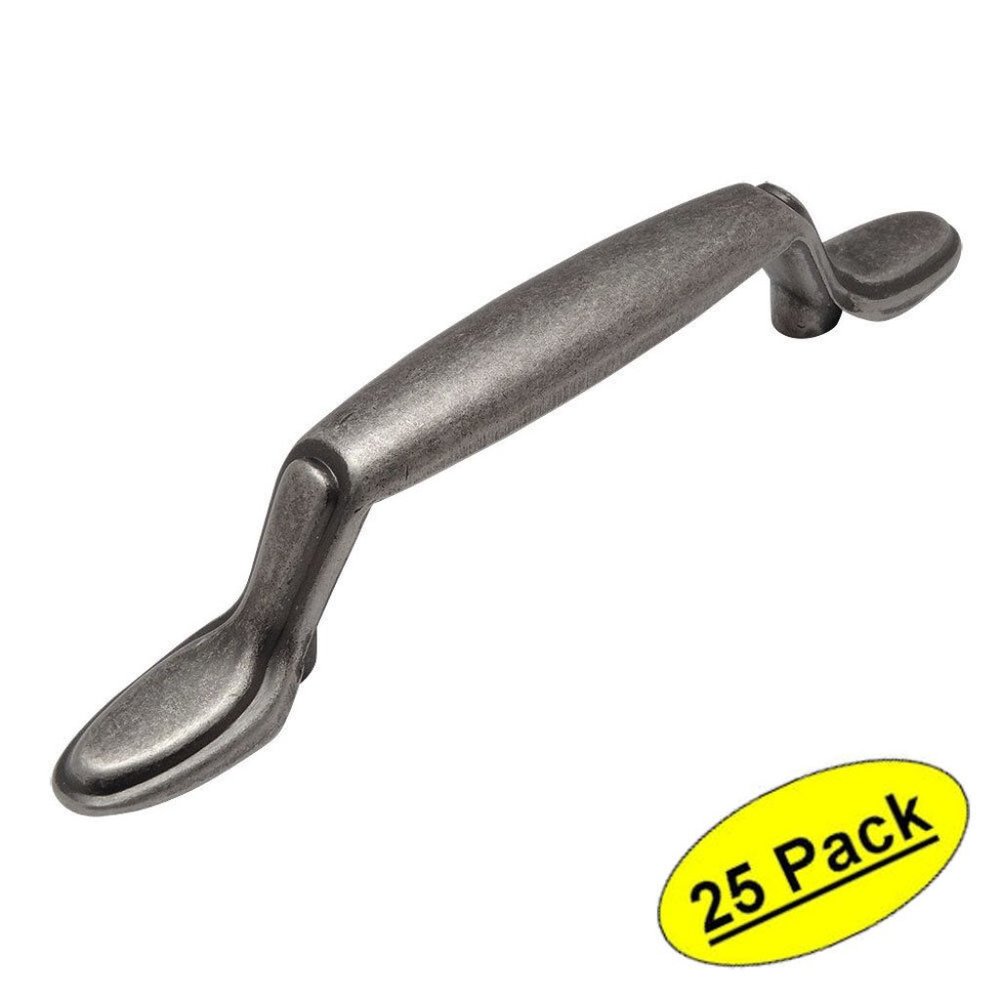 25 Pack - Cosmas 4007WN Weathered Nickel Cabinet Hardware Handle Pull - 3" Inch